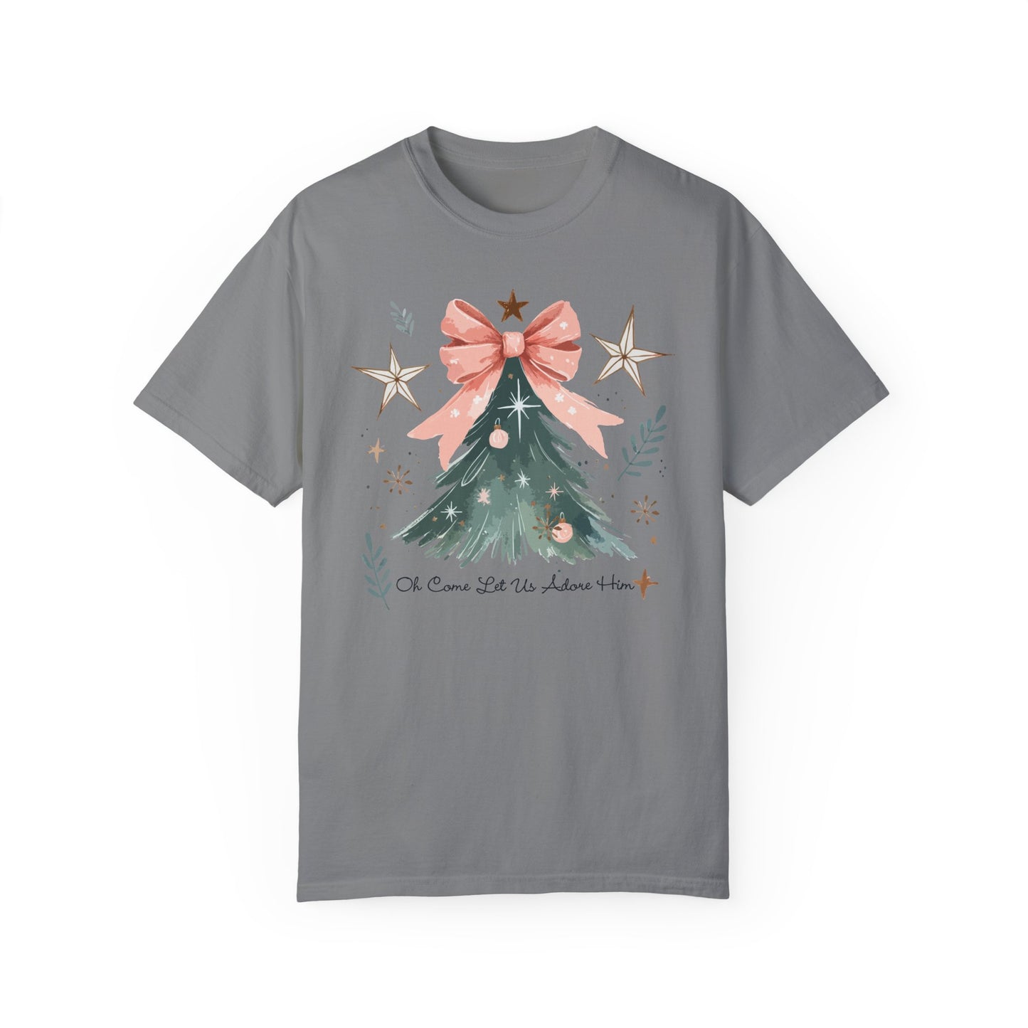 Adore Him Christmas Tree T-shirt